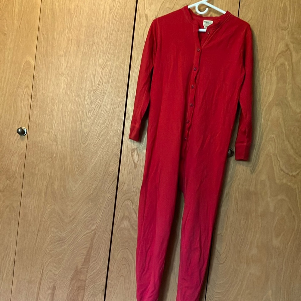 L.L. Bean Red Union Suit. Warm and lightly used.